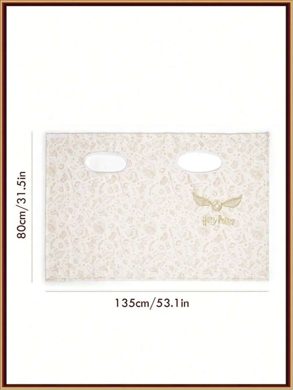White Hooded Bath Wrap with Gold Emblem